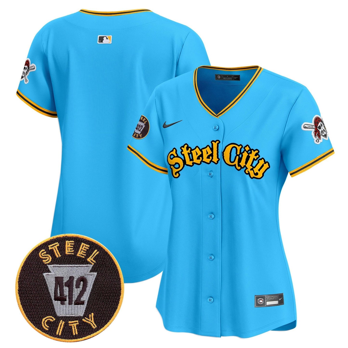 Camisa MLB Women’s Pittsburgh 412 Patch Vapor Premier Limited Jersey