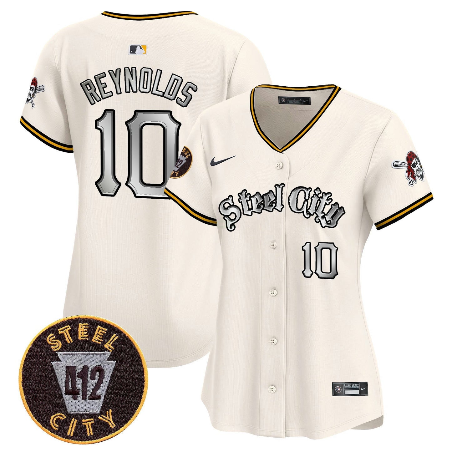 Camisa MLB Women’s Pittsburgh 412 Patch Vapor Premier Limited Jersey V2