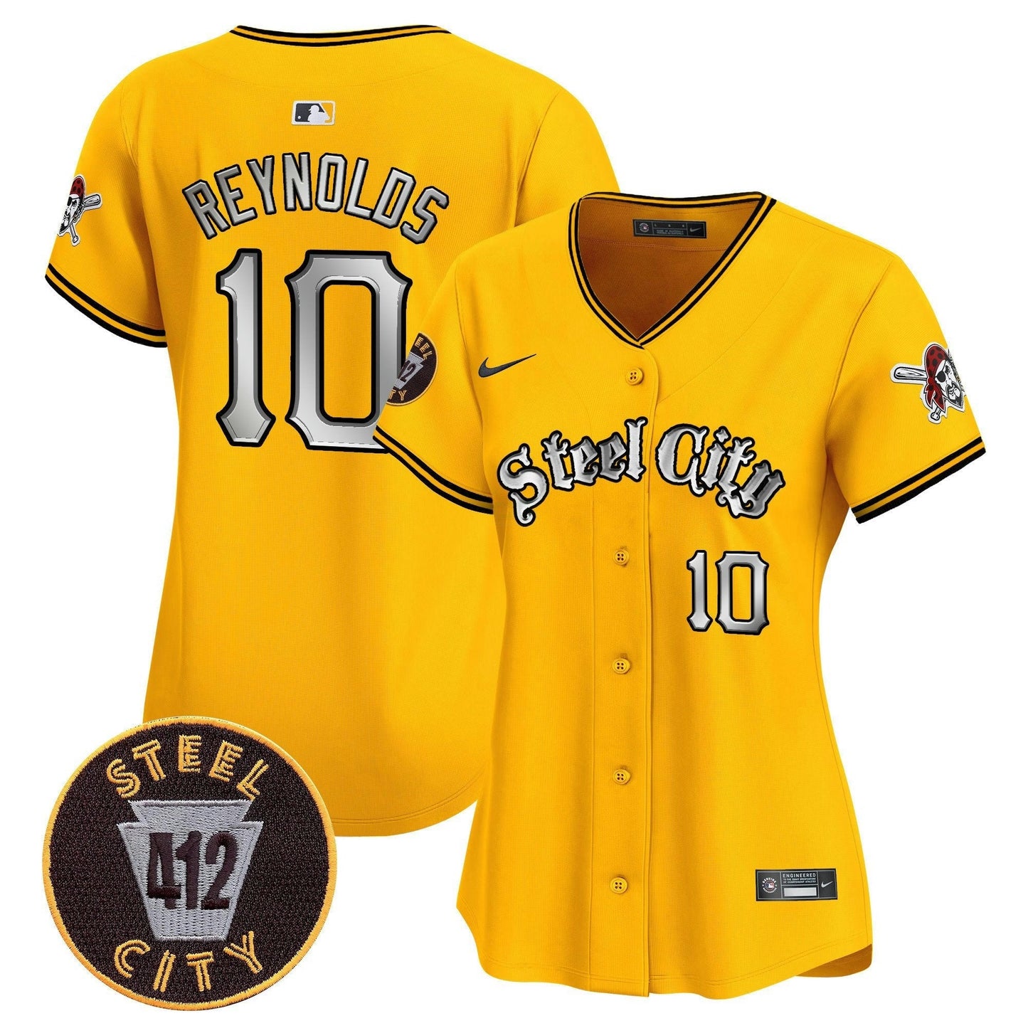 Camisa MLB Women’s Pittsburgh 412 Patch Vapor Premier Limited Jersey V2