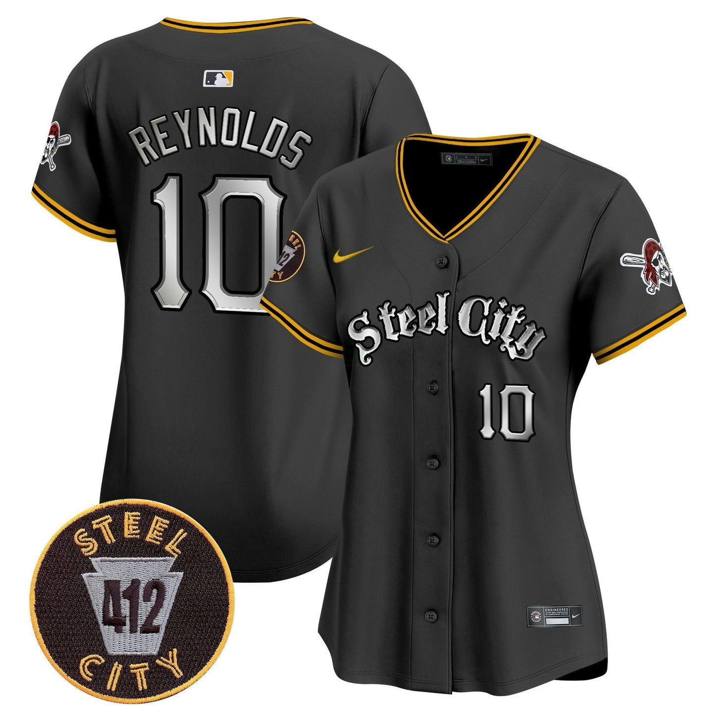 Camisa MLB Women’s Pittsburgh 412 Patch Vapor Premier Limited Jersey V2