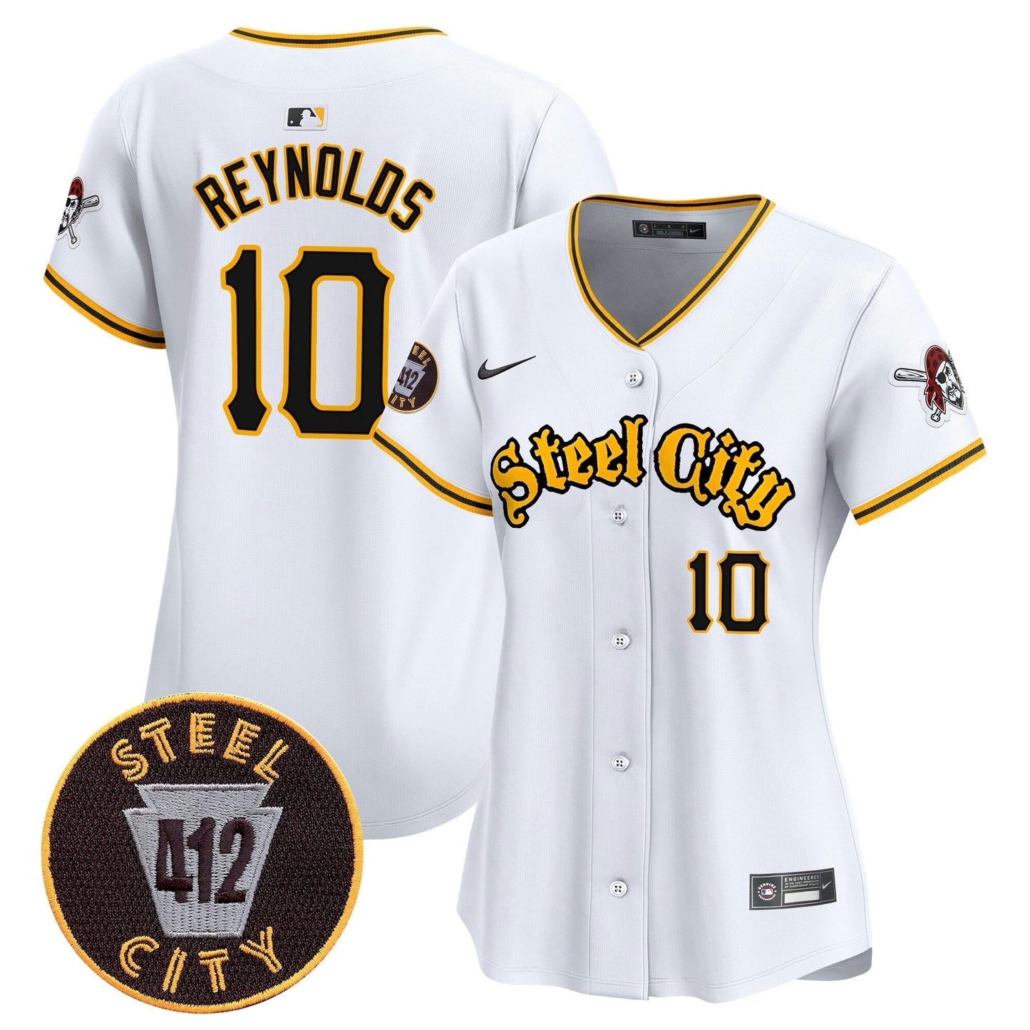 Camisa MLB Women’s Pittsburgh 412 Patch Vapor Premier Limited Jersey V5