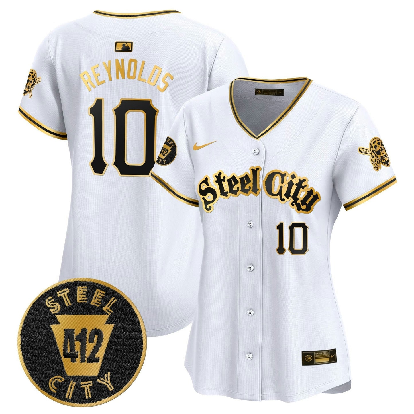 Camisa MLB Women’s Pittsburgh 412 Patch Vapor Premier Limited Jersey V5