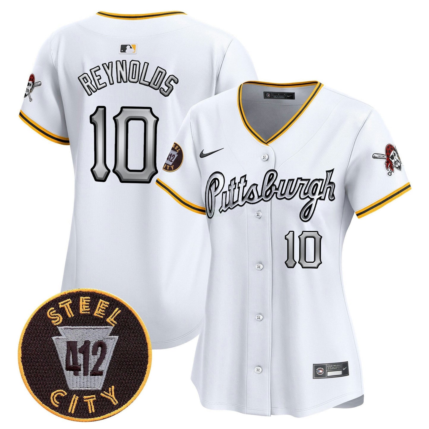 Camisa MLB Women’s Pittsburgh 412 Patch Vapor Premier Limited Jersey V7