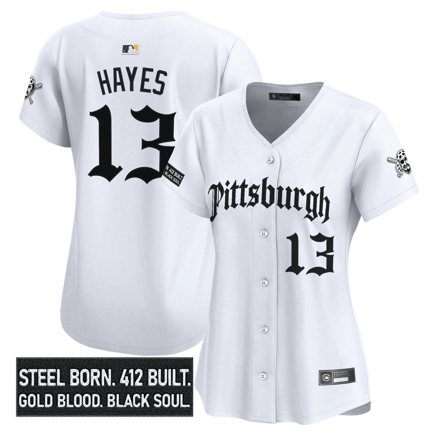 Camisa MLB Women’s Pittsburgh ‘Gothic Steel City Edition’ Vapor Premier Limited Jersey