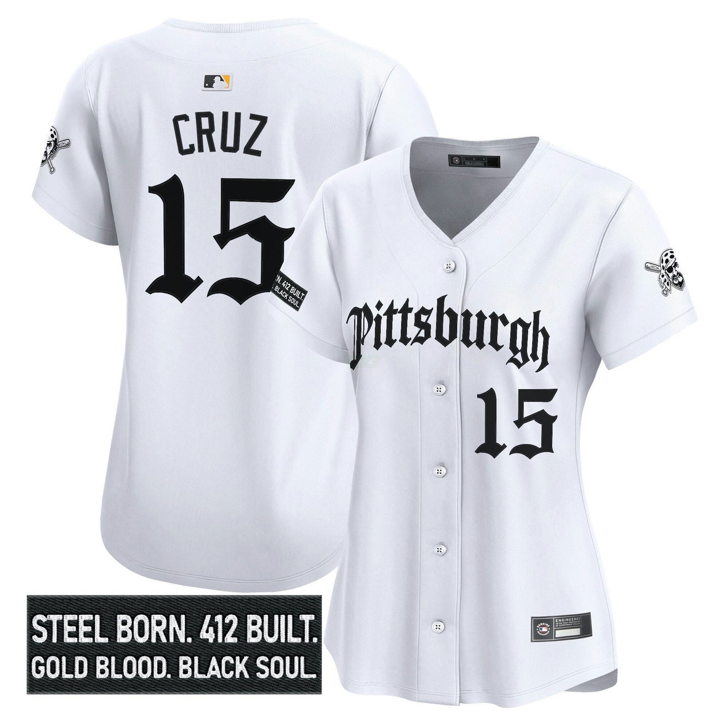 Camisa MLB Women’s Pittsburgh ‘Gothic Steel City Edition’ Vapor Premier Limited Jersey