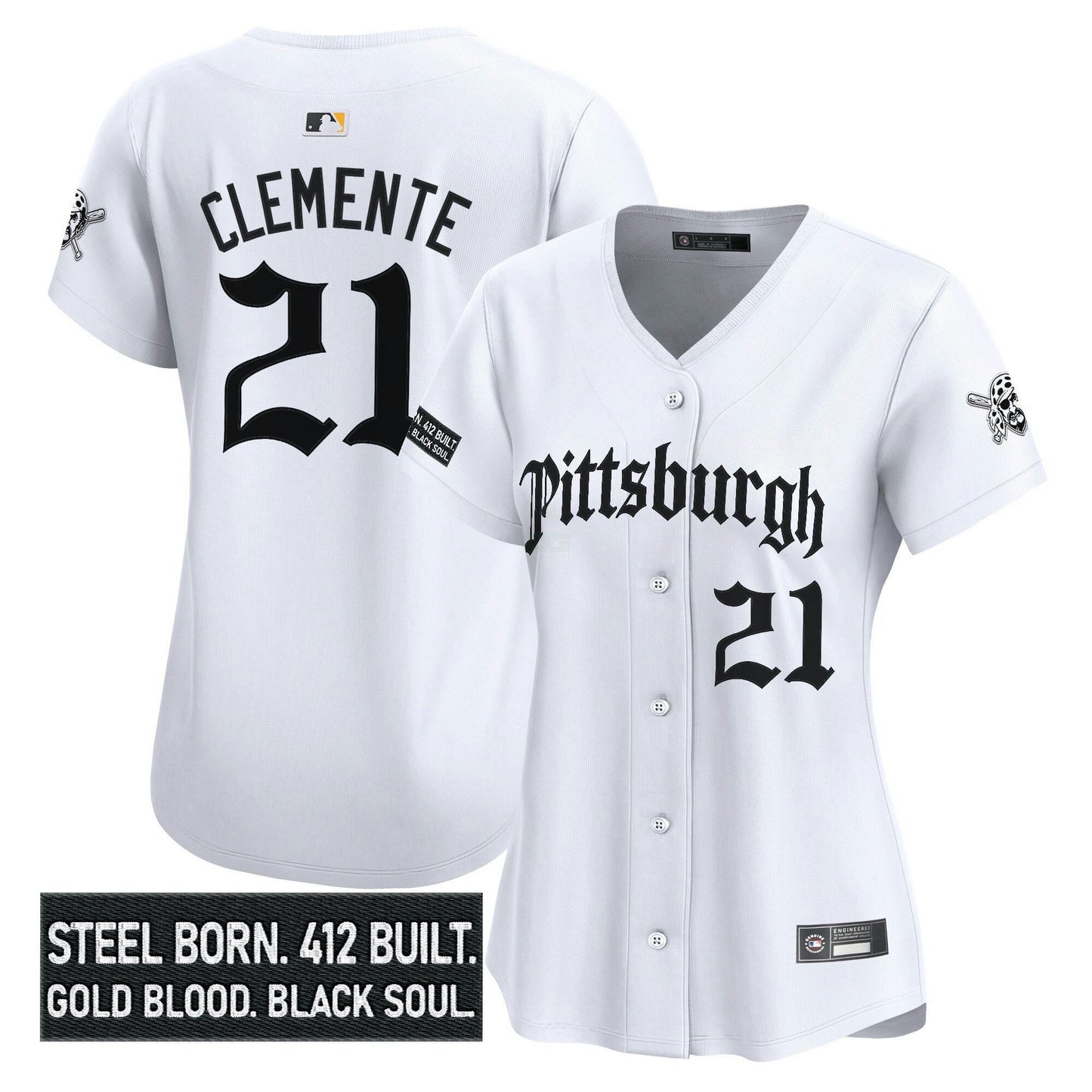 Camisa MLB Women’s Pittsburgh ‘Gothic Steel City Edition’ Vapor Premier Limited Jersey