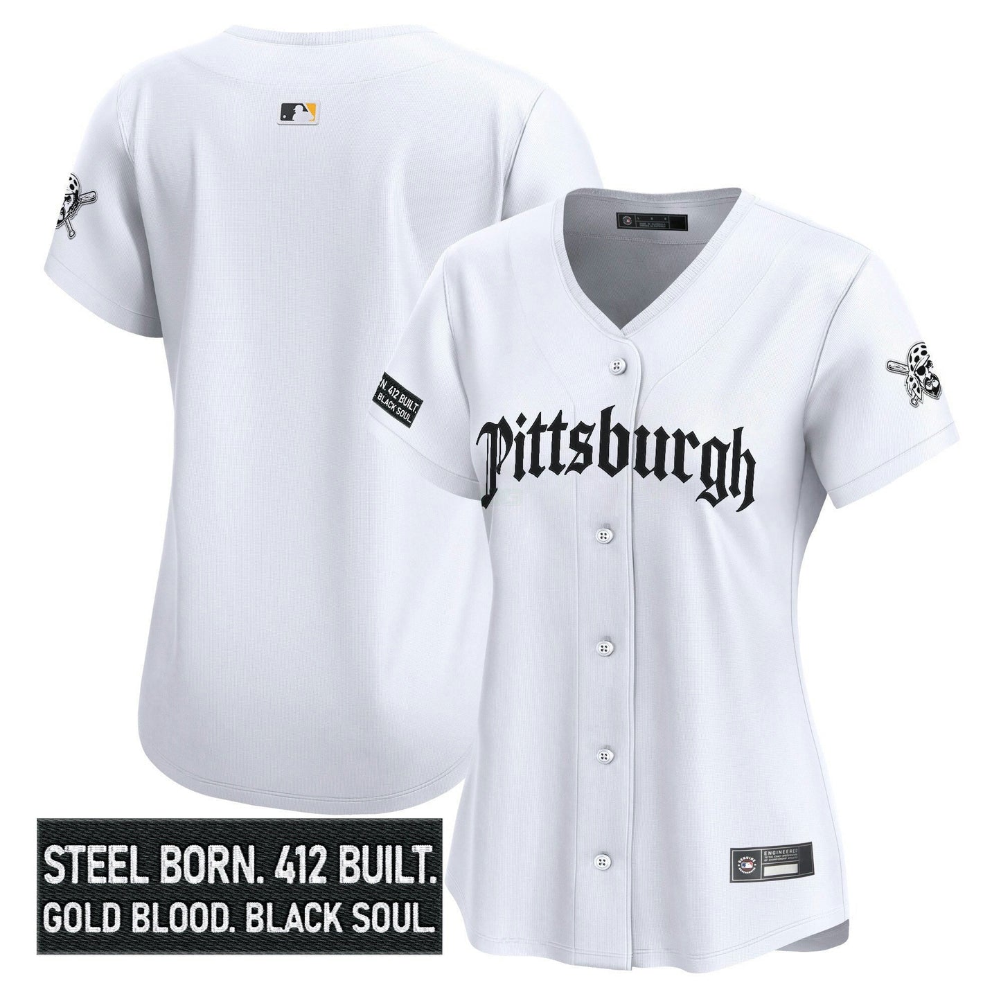 Camisa MLB Women’s Pittsburgh ‘Gothic Steel City Edition’ Vapor Premier Limited Jersey