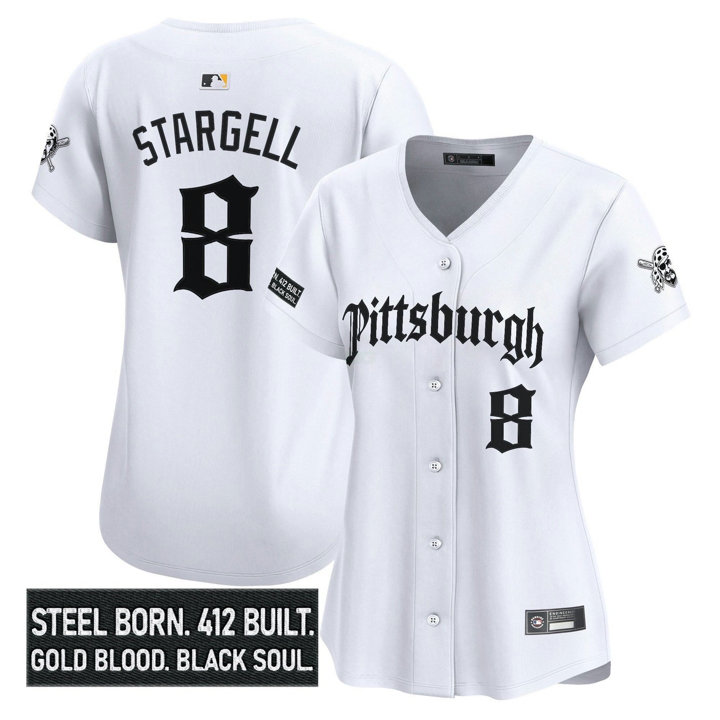 Camisa MLB Women’s Pittsburgh ‘Gothic Steel City Edition’ Vapor Premier Limited Jersey