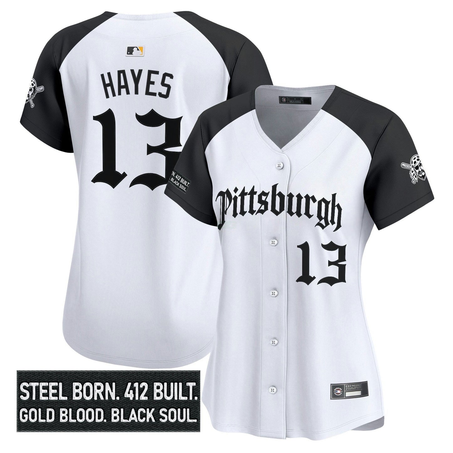 Camisa MLB Women’s Pittsburgh ‘Gothic Steel City Edition’ Vapor Premier Limited Jersey