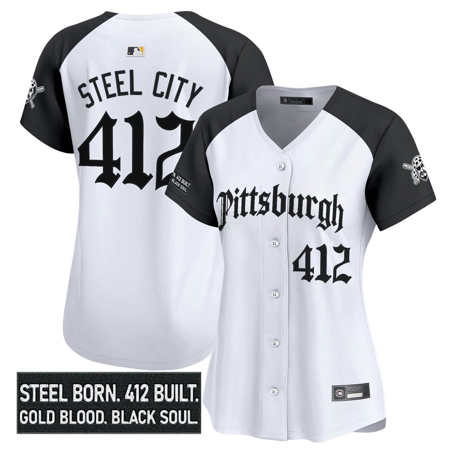 Camisa MLB Women’s Pittsburgh ‘Gothic Steel City Edition’ Vapor Premier Limited Jersey