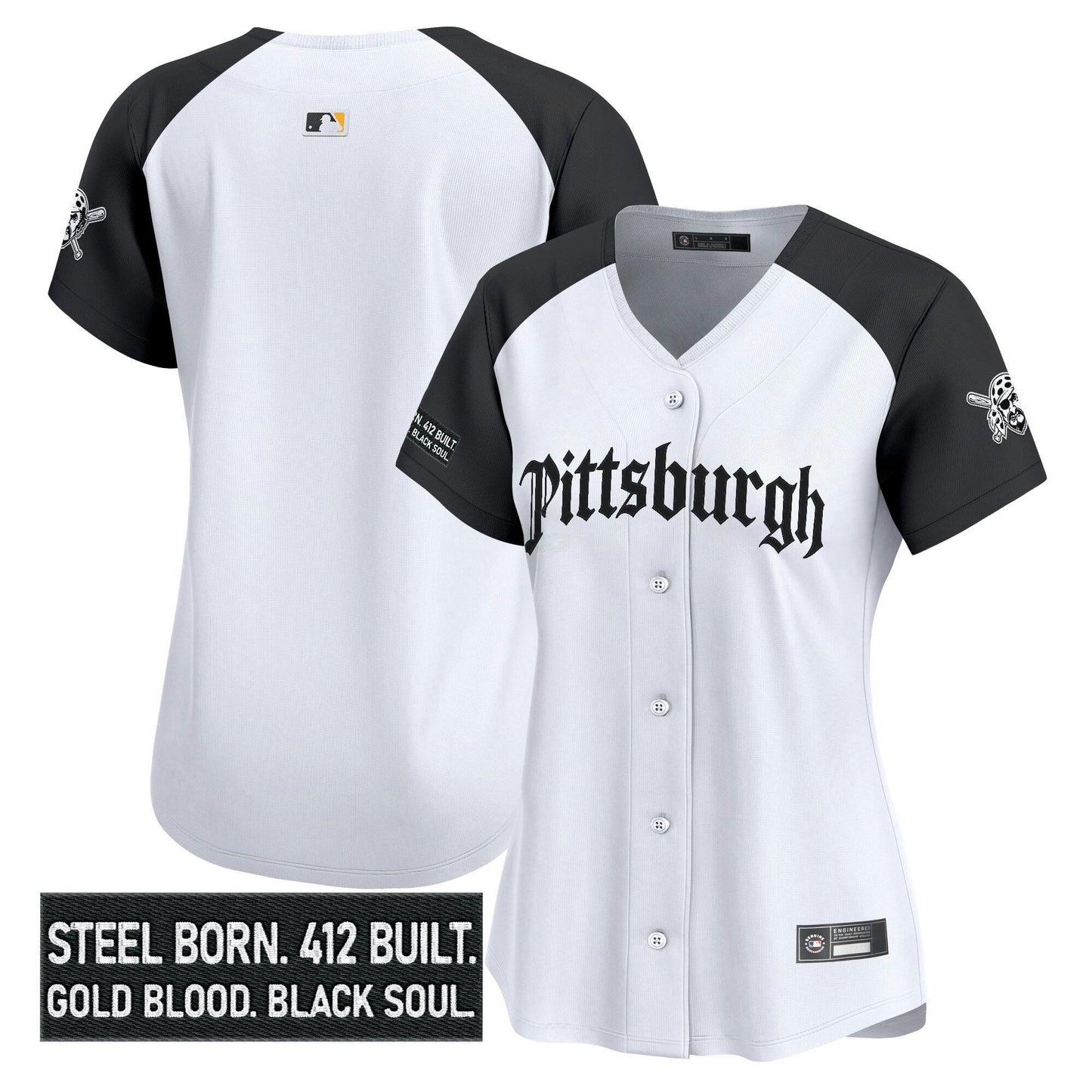 Camisa MLB Women’s Pittsburgh ‘Gothic Steel City Edition’ Vapor Premier Limited Jersey