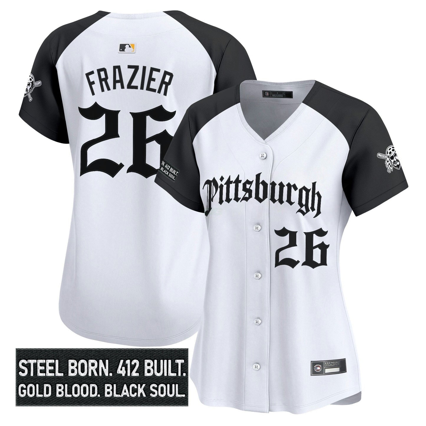 Camisa MLB Women’s Pittsburgh ‘Gothic Steel City Edition’ Vapor Premier Limited Jersey