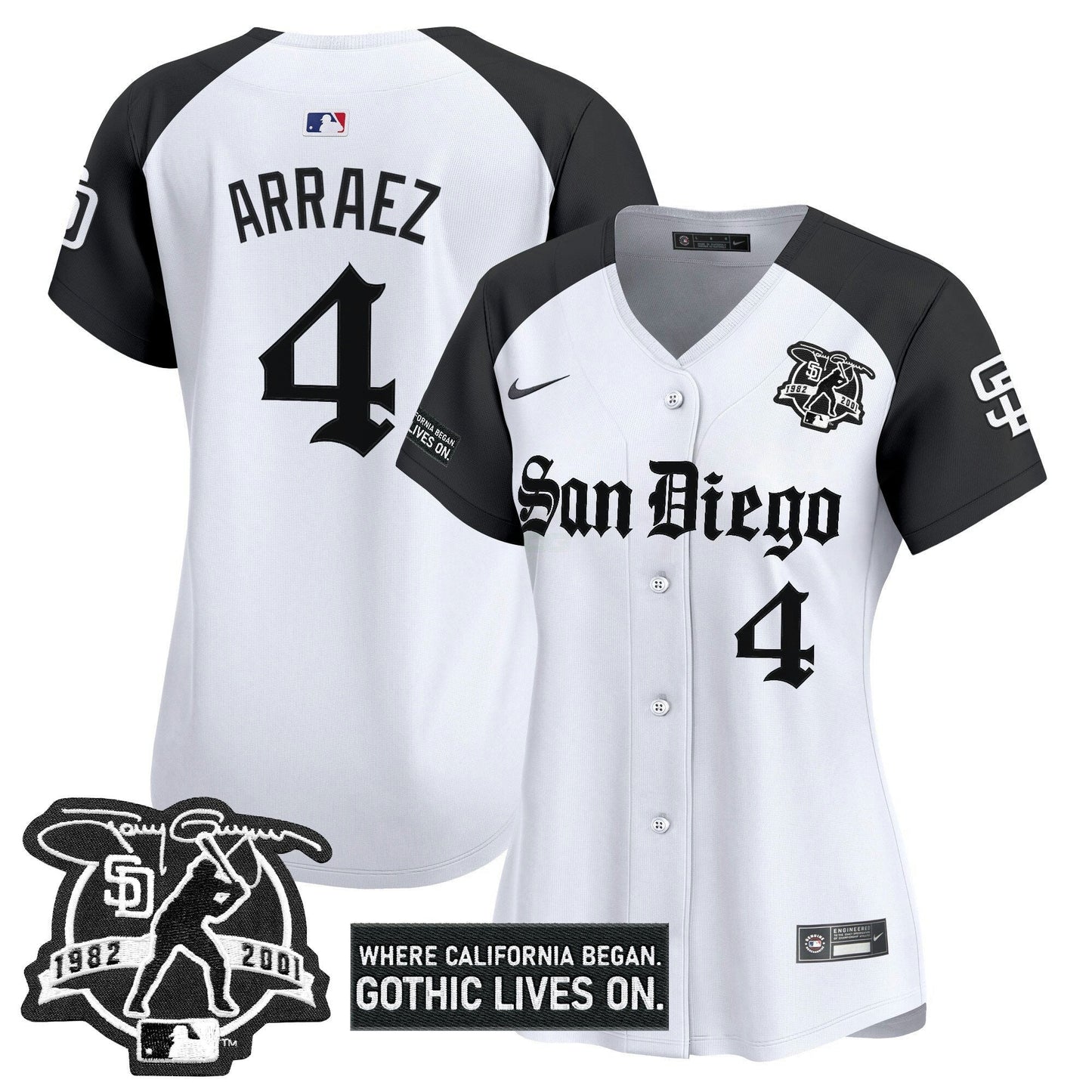 Camisa MLB Women’s San Diego ‘Gothic Edition’ Vapor Premier Limited Jersey