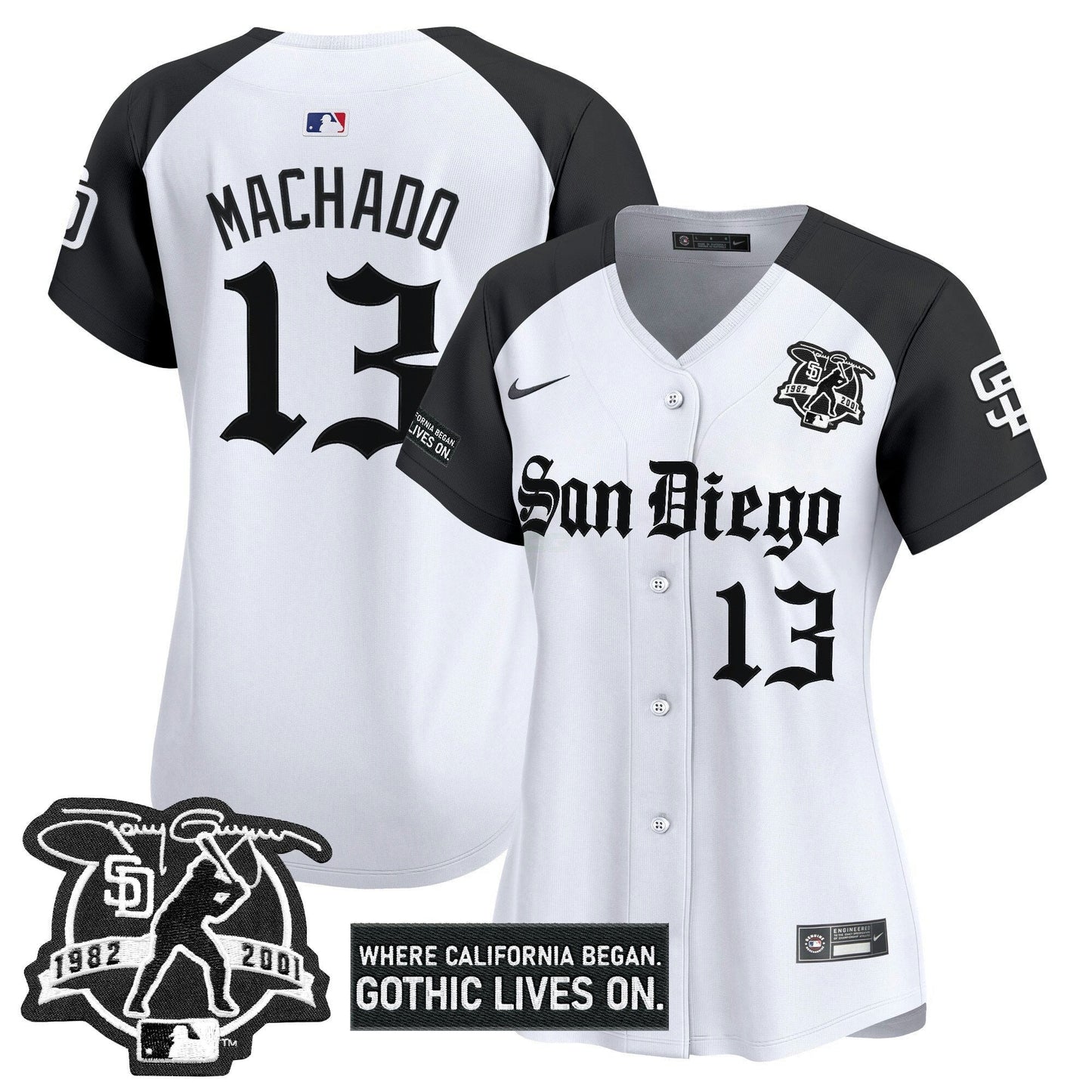 Camisa MLB Women’s San Diego ‘Gothic Edition’ Vapor Premier Limited Jersey