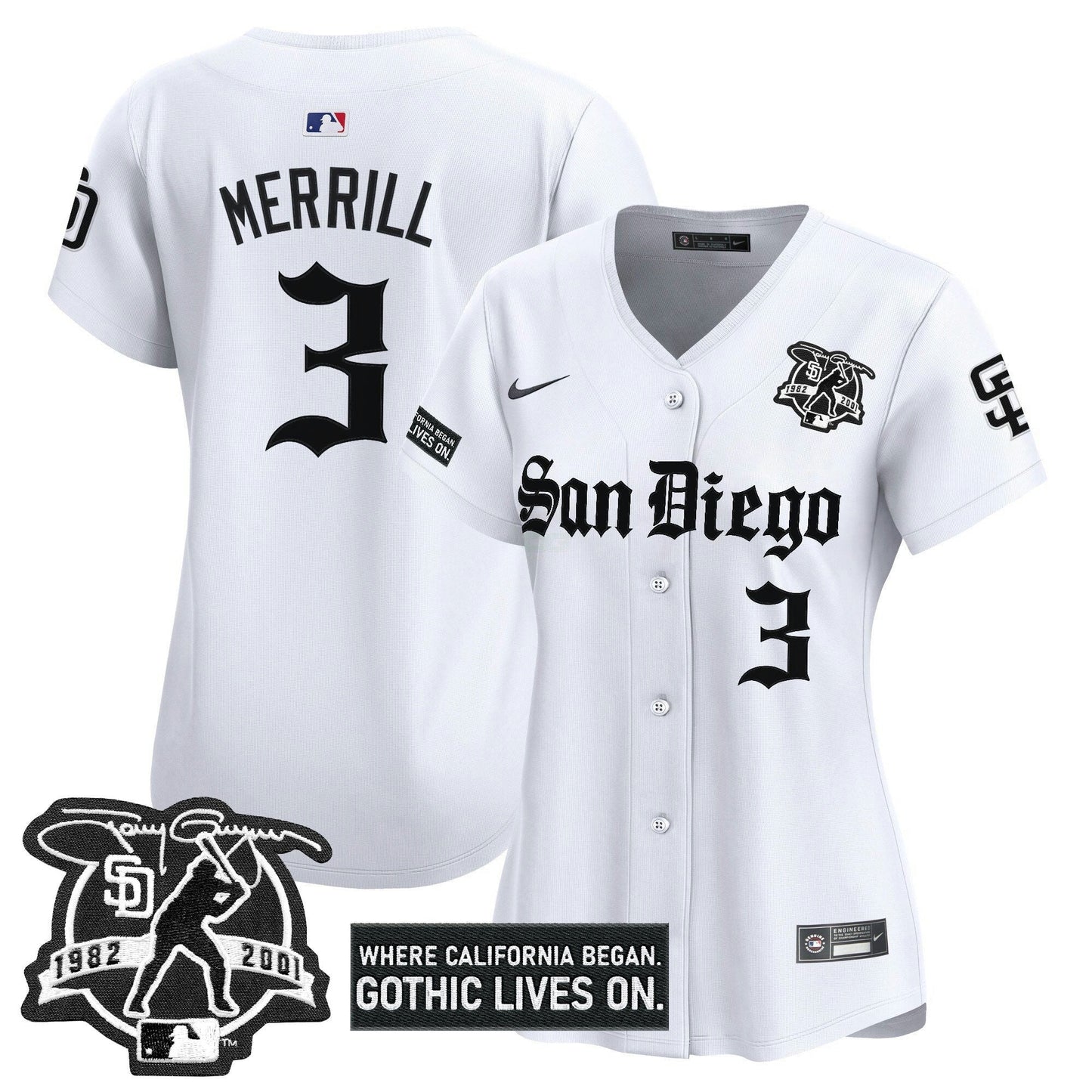 Camisa MLB Women’s San Diego ‘Gothic Edition’ Vapor Premier Limited Jersey