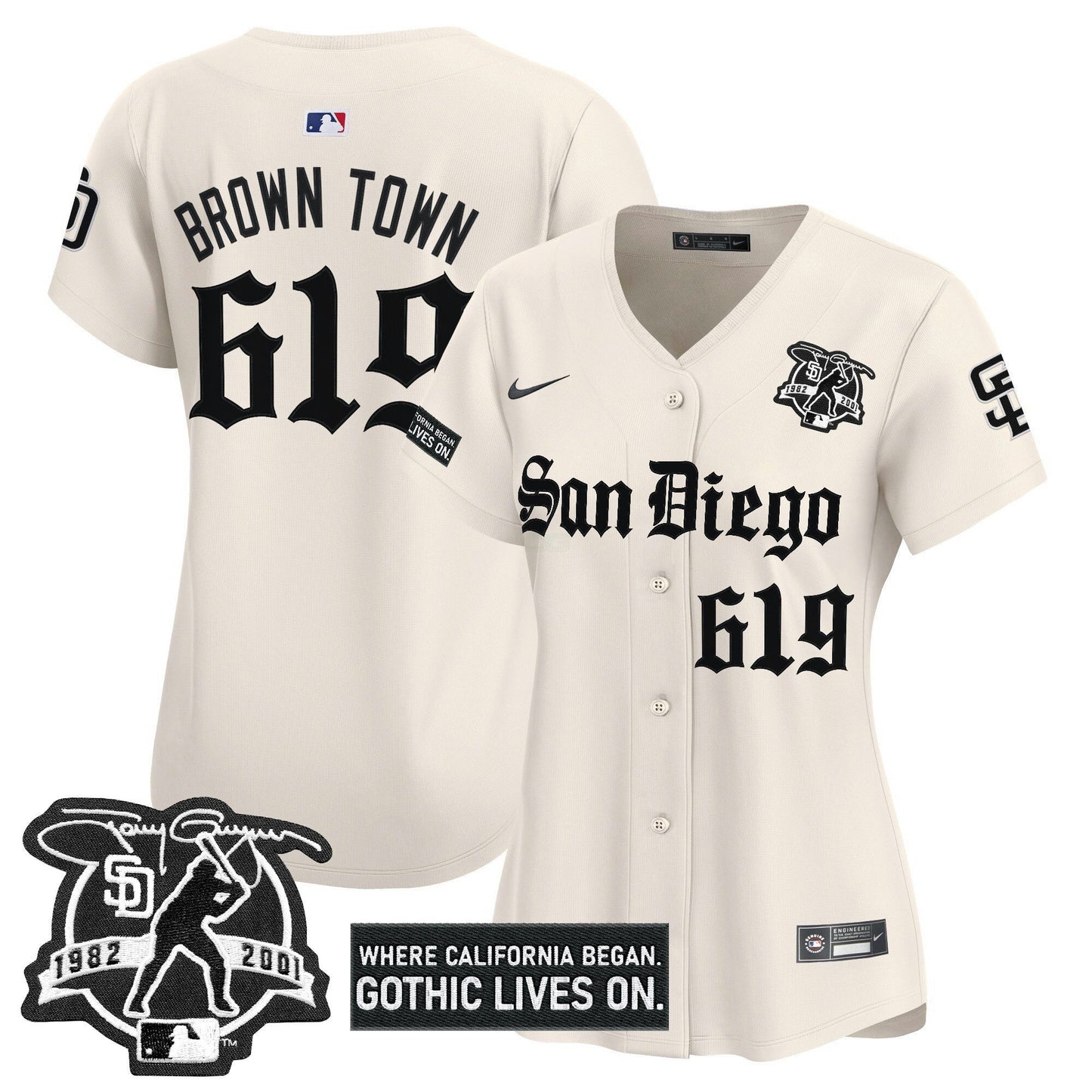 Camisa MLB Women’s San Diego ‘Gothic Edition’ Vapor Premier Limited Jersey