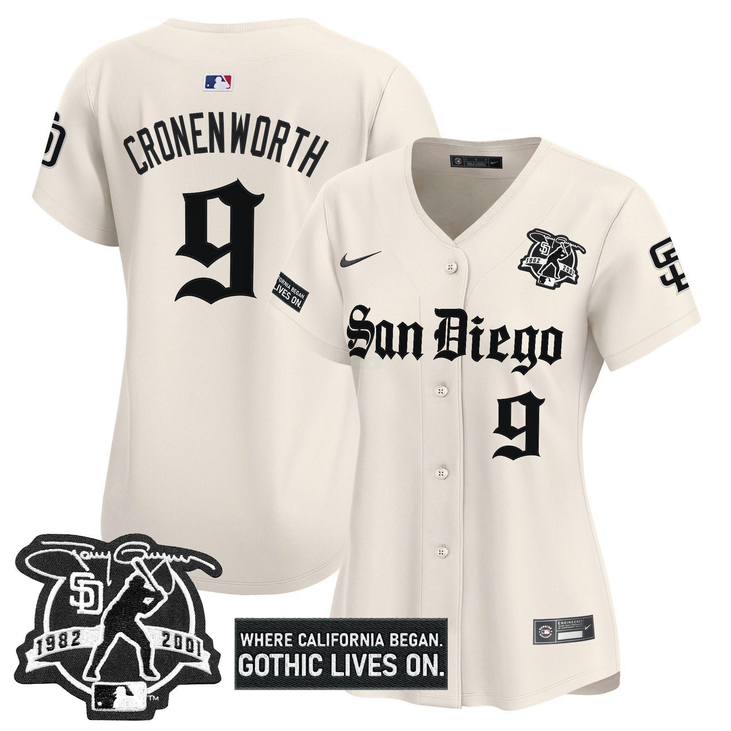 Camisa MLB Women’s San Diego ‘Gothic Edition’ Vapor Premier Limited Jersey
