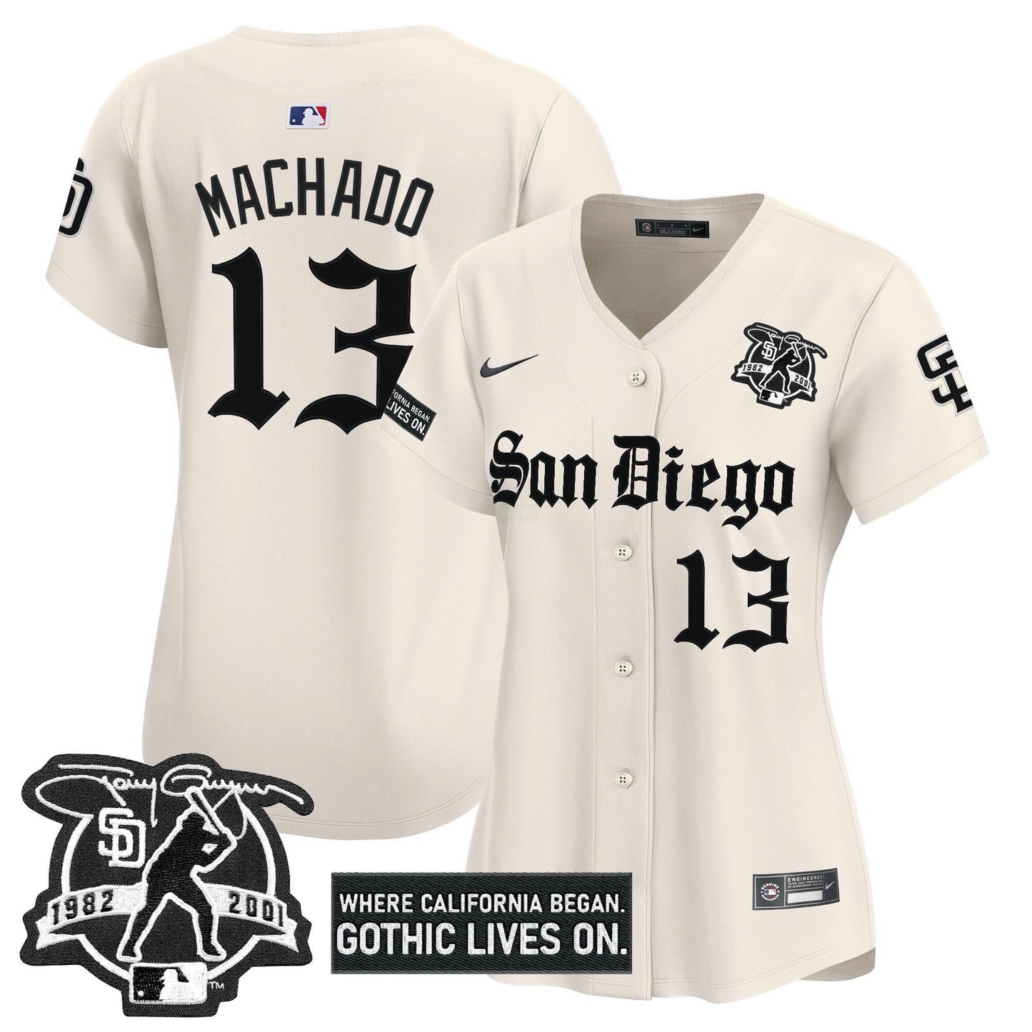 Camisa MLB Women’s San Diego ‘Gothic Edition’ Vapor Premier Limited Jersey