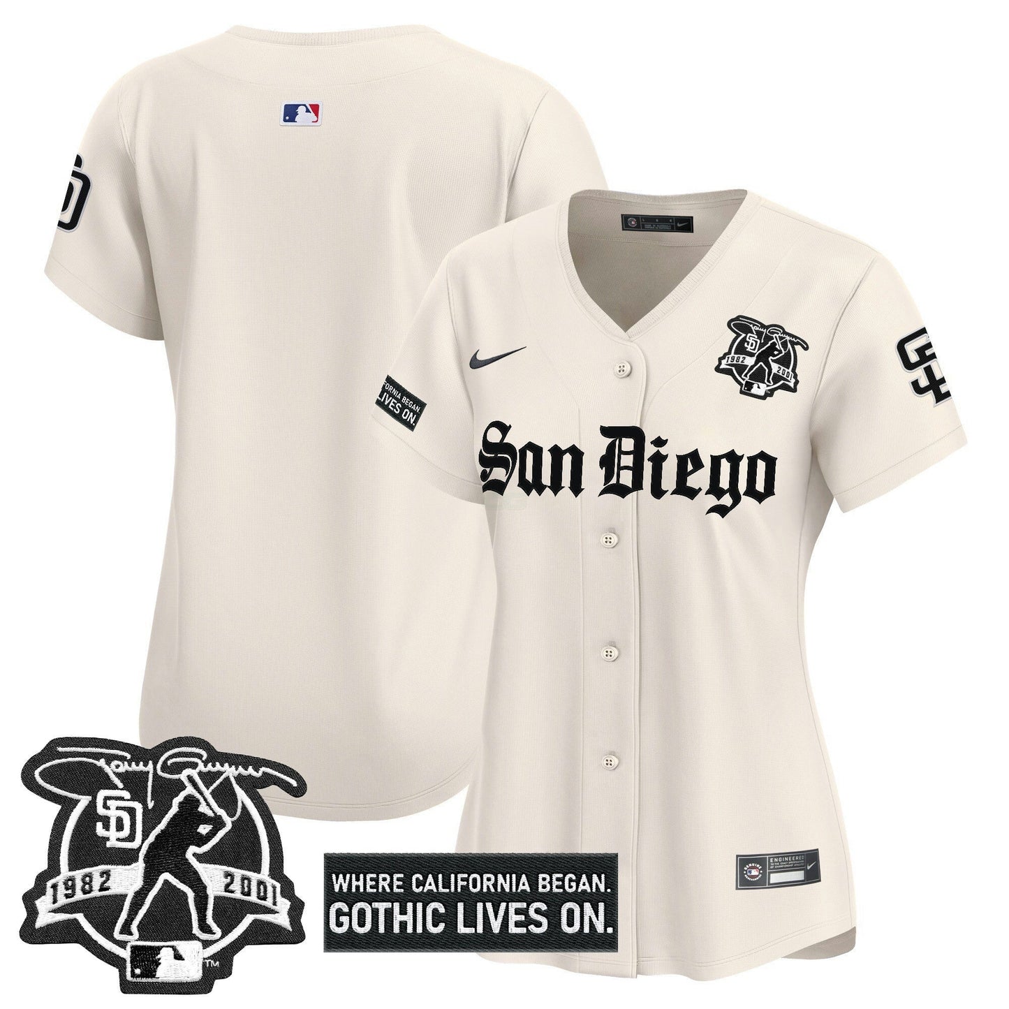 Camisa MLB Women’s San Diego ‘Gothic Edition’ Vapor Premier Limited Jersey