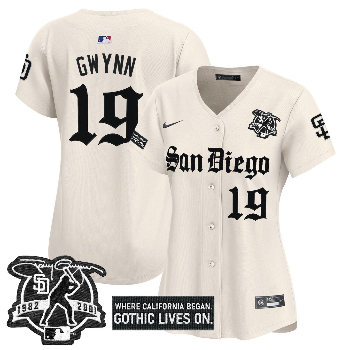 Camisa MLB Women’s San Diego ‘Gothic Edition’ Vapor Premier Limited Jersey
