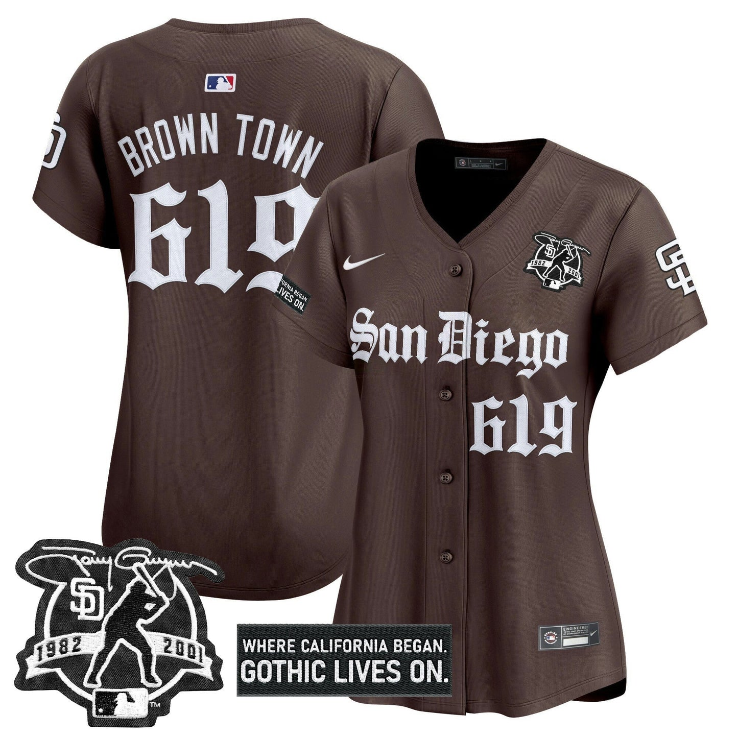 Camisa MLB Women’s San Diego ‘Gothic Edition’ Vapor Premier Limited Jersey