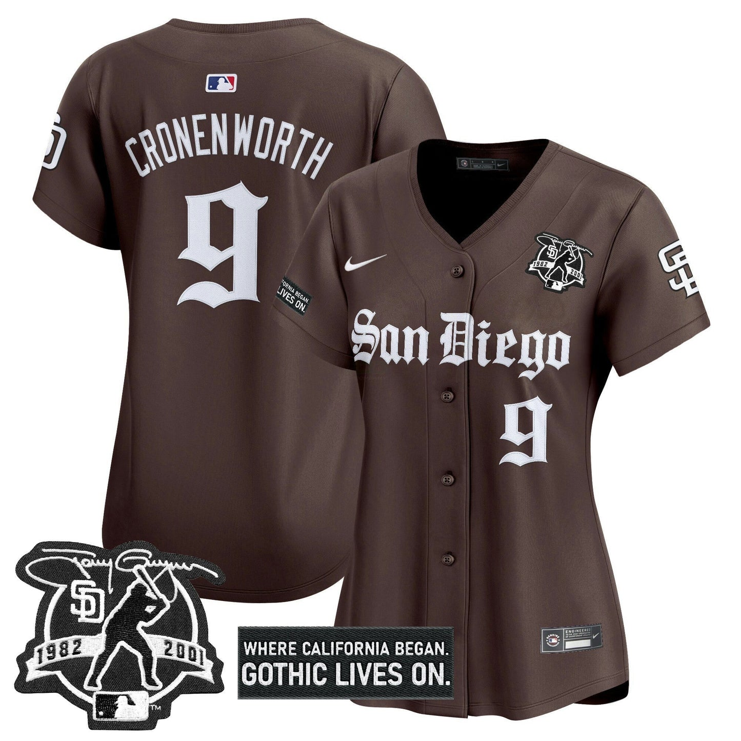 Camisa MLB Women’s San Diego ‘Gothic Edition’ Vapor Premier Limited Jersey