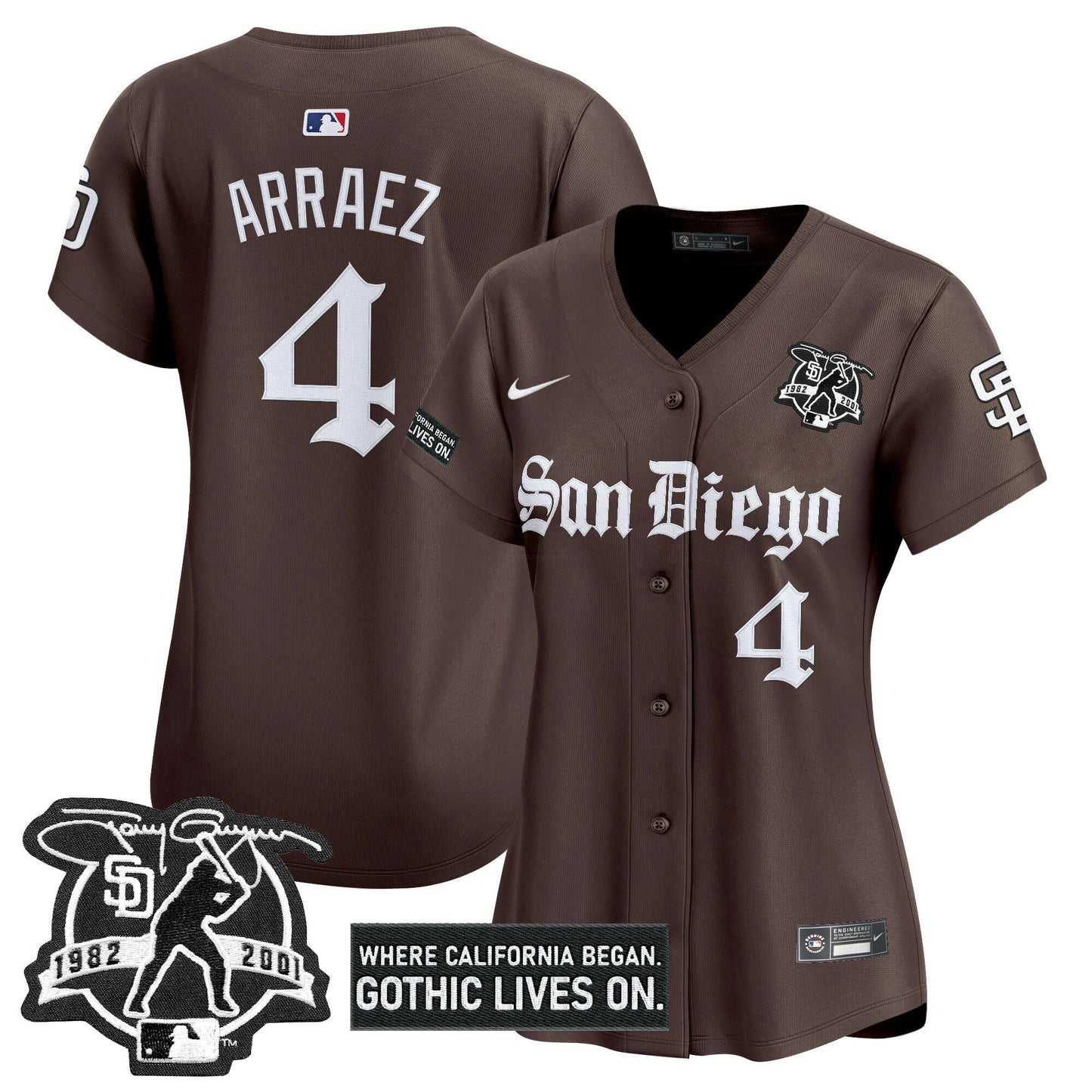 Camisa MLB Women’s San Diego ‘Gothic Edition’ Vapor Premier Limited Jersey