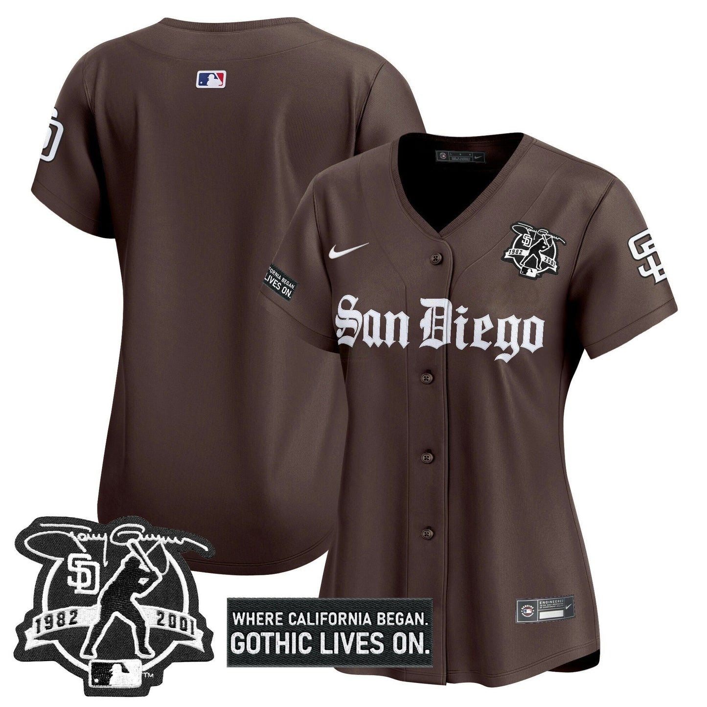 Camisa MLB Women’s San Diego ‘Gothic Edition’ Vapor Premier Limited Jersey