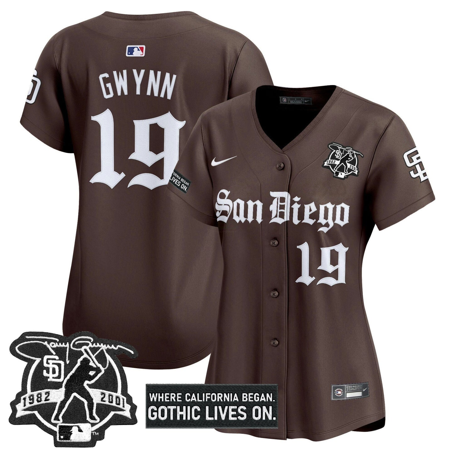 Camisa MLB Women’s San Diego ‘Gothic Edition’ Vapor Premier Limited Jersey