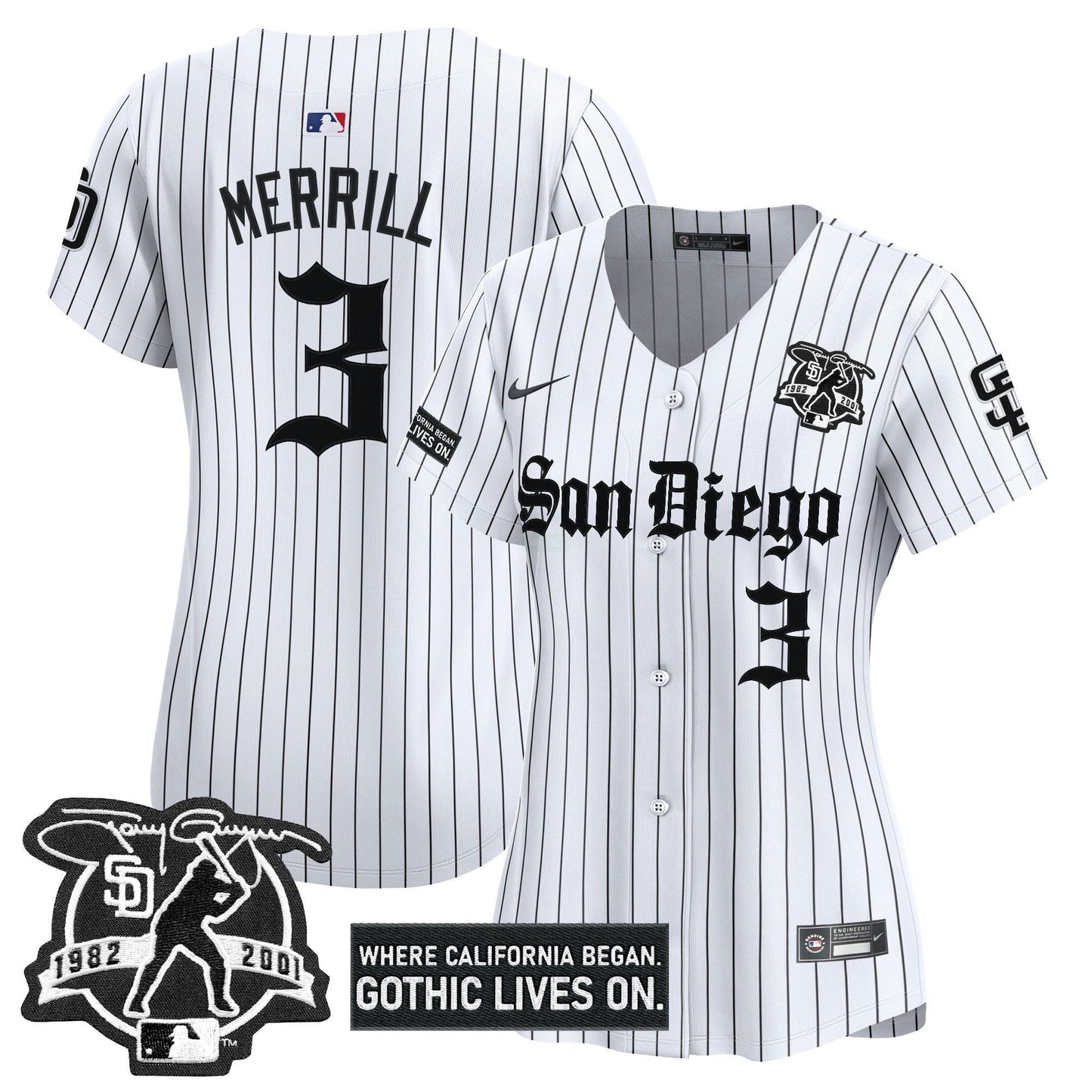 Camisa MLB Women’s San Diego ‘Gothic Edition’ Vapor Premier Limited Jersey