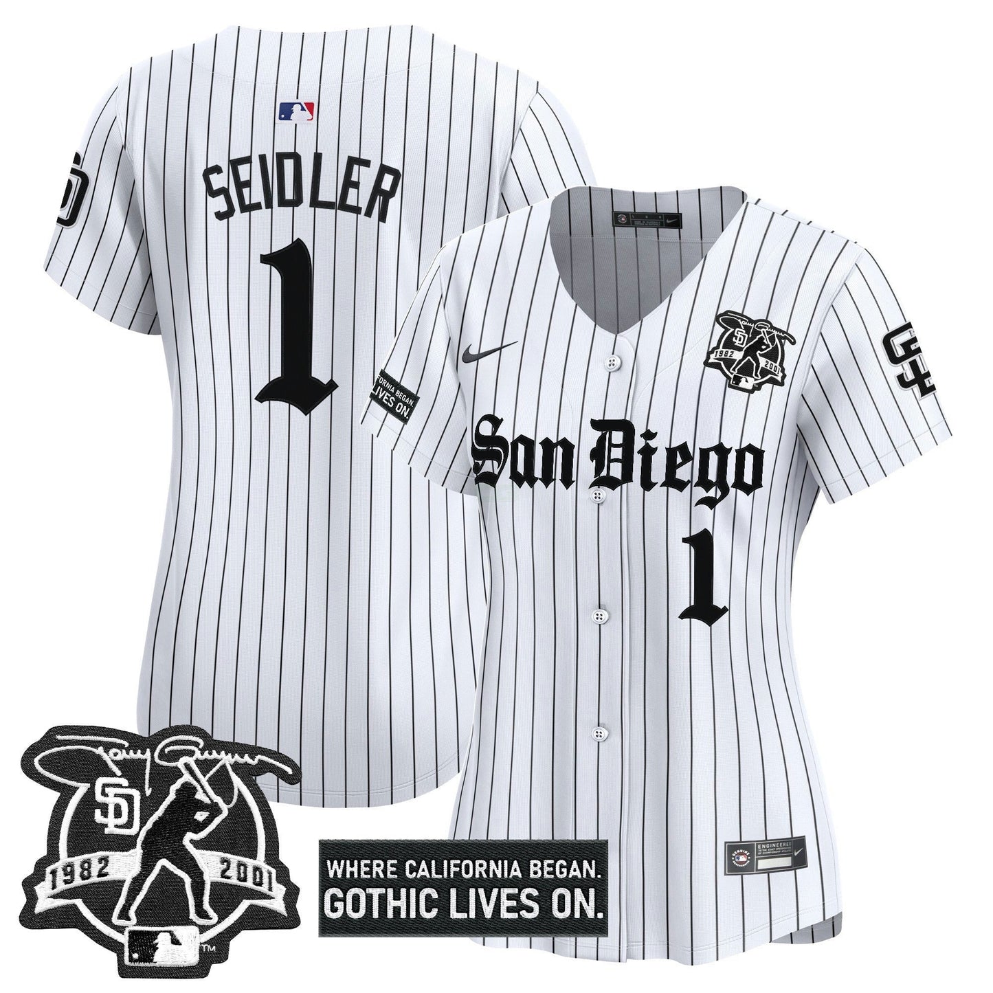 Camisa MLB Women’s San Diego ‘Gothic Edition’ Vapor Premier Limited Jersey