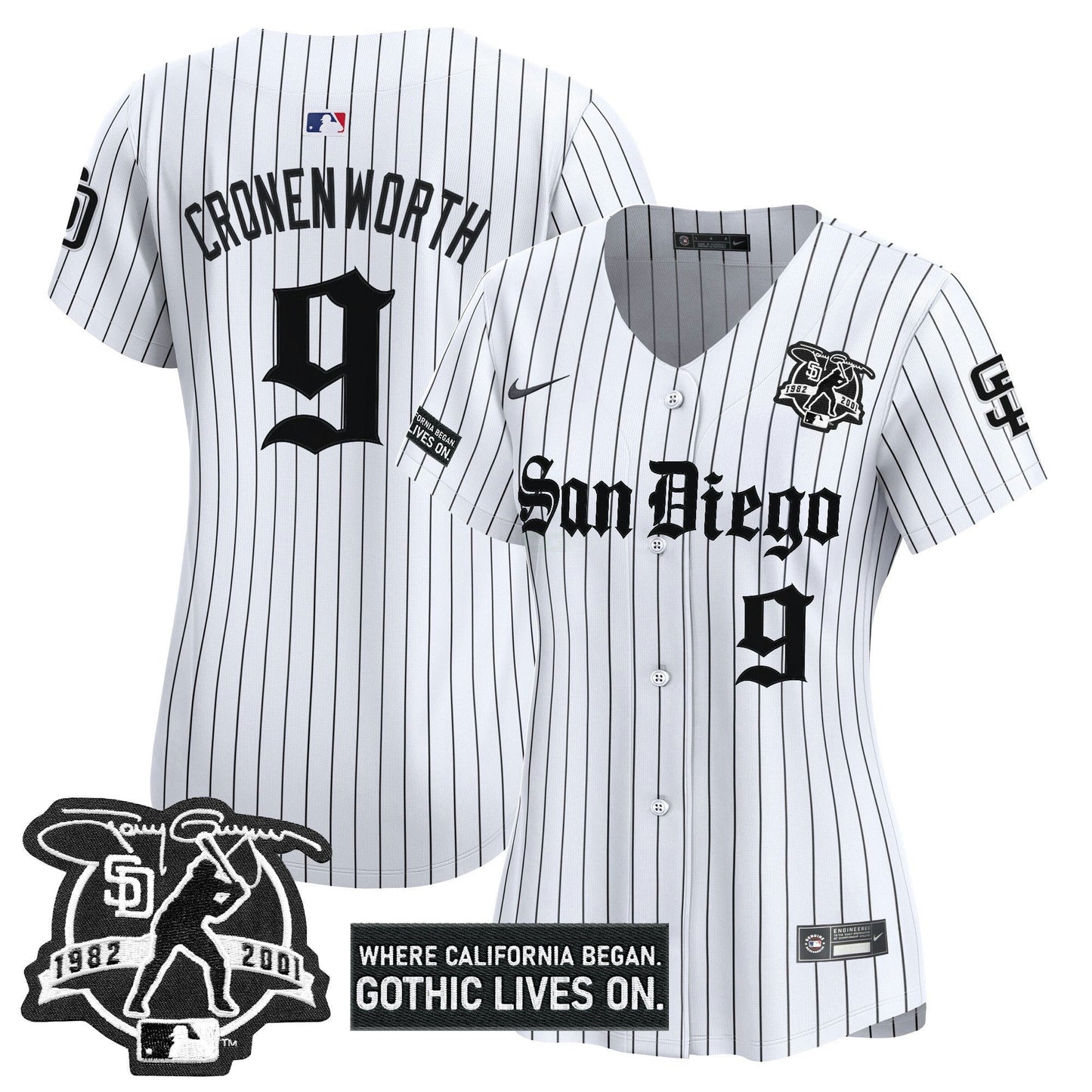 Camisa MLB Women’s San Diego ‘Gothic Edition’ Vapor Premier Limited Jersey