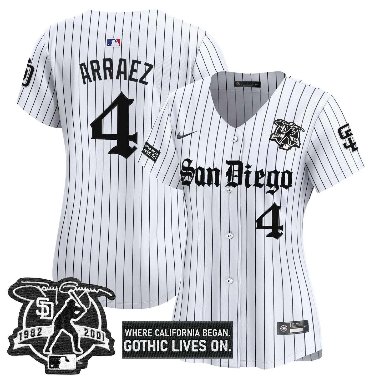 Camisa MLB Women’s San Diego ‘Gothic Edition’ Vapor Premier Limited Jersey