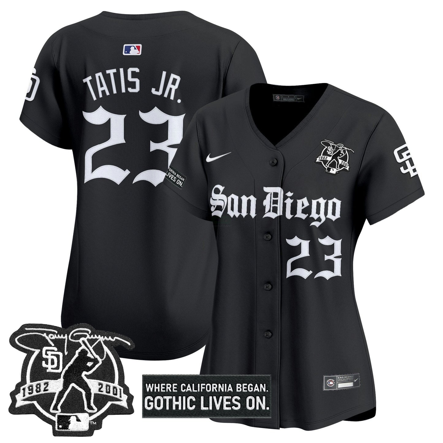 Camisa MLB Women’s San Diego ‘Gothic Edition’ Vapor Premier Limited Jersey