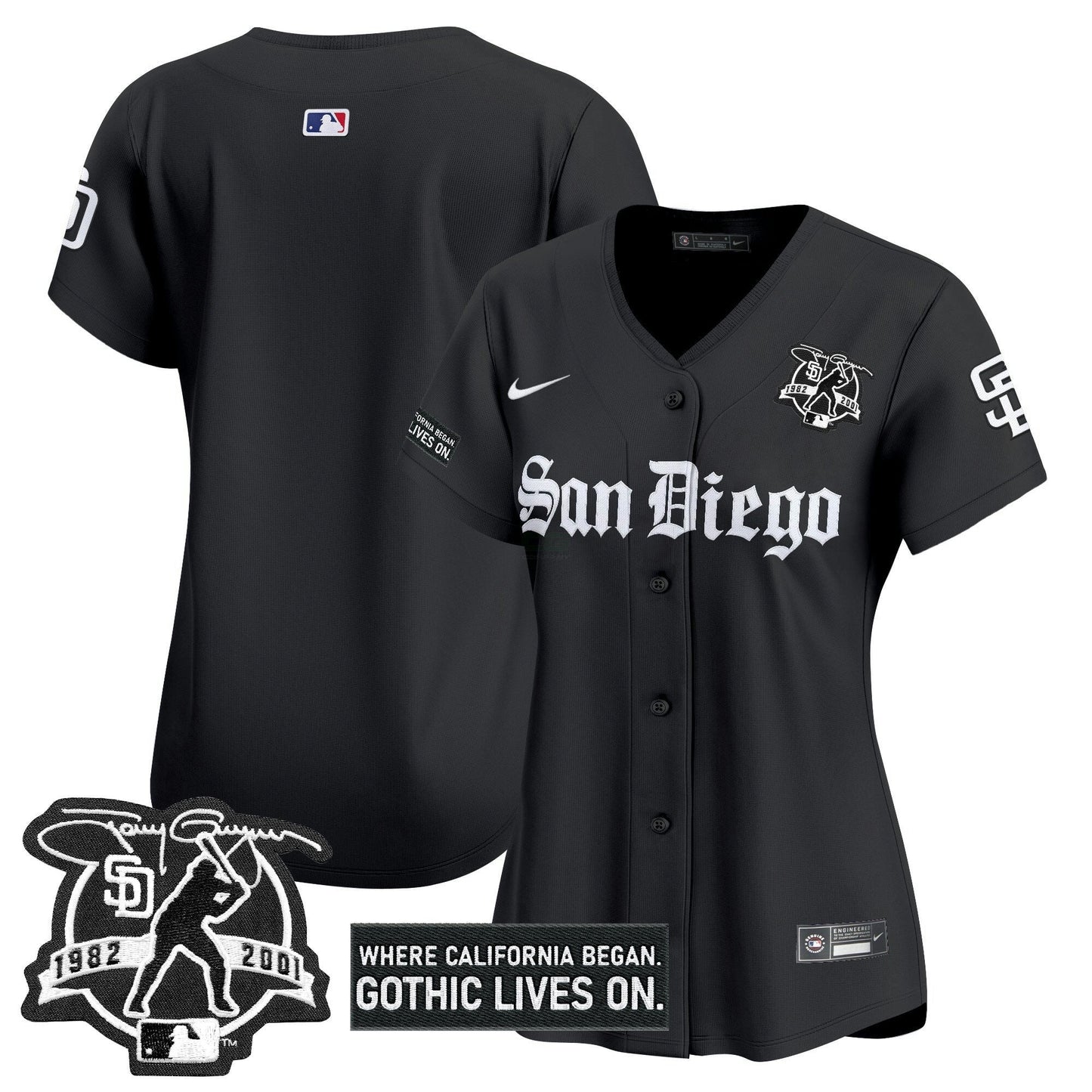 Camisa MLB Women’s San Diego ‘Gothic Edition’ Vapor Premier Limited Jersey