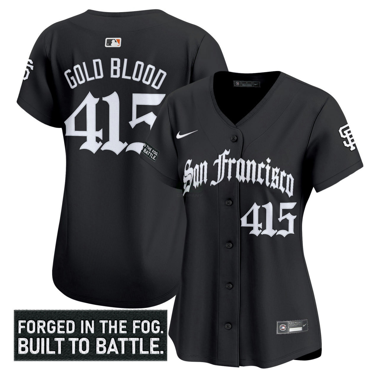 Camisa MLB Women’s San Francisco ‘Gothic Fog Edition’ Vapor Premier Limited Jersey
