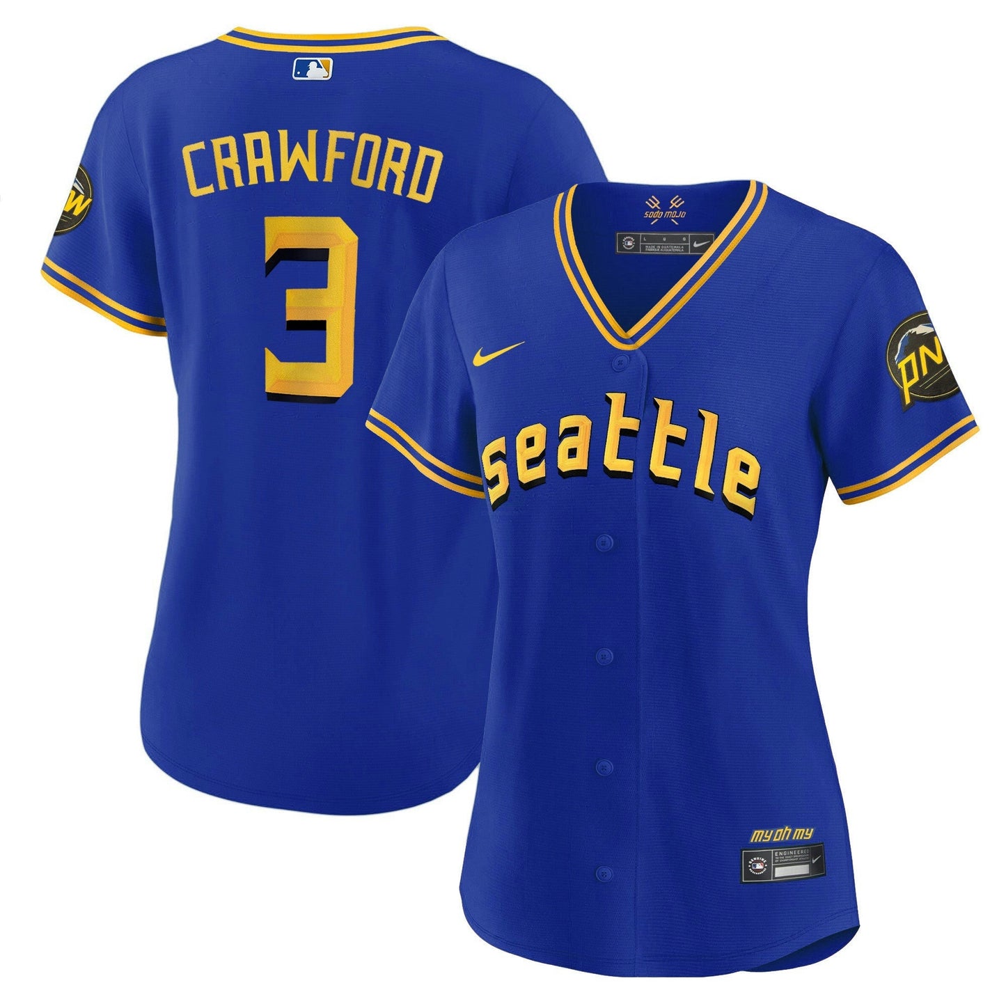 Camisa MLB Women’s Seattle 2023 City Connect Dourada Jersey