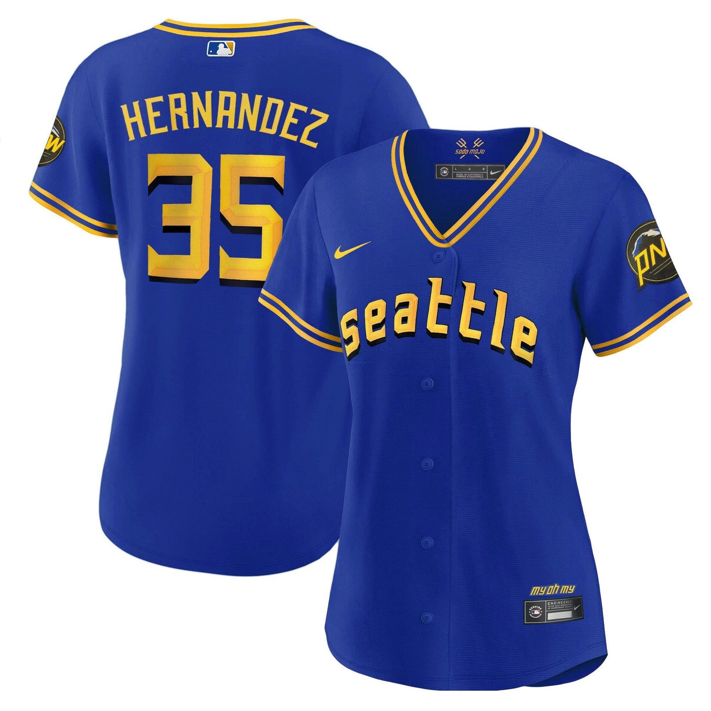 Camisa MLB Women’s Seattle 2023 City Connect Dourada Jersey