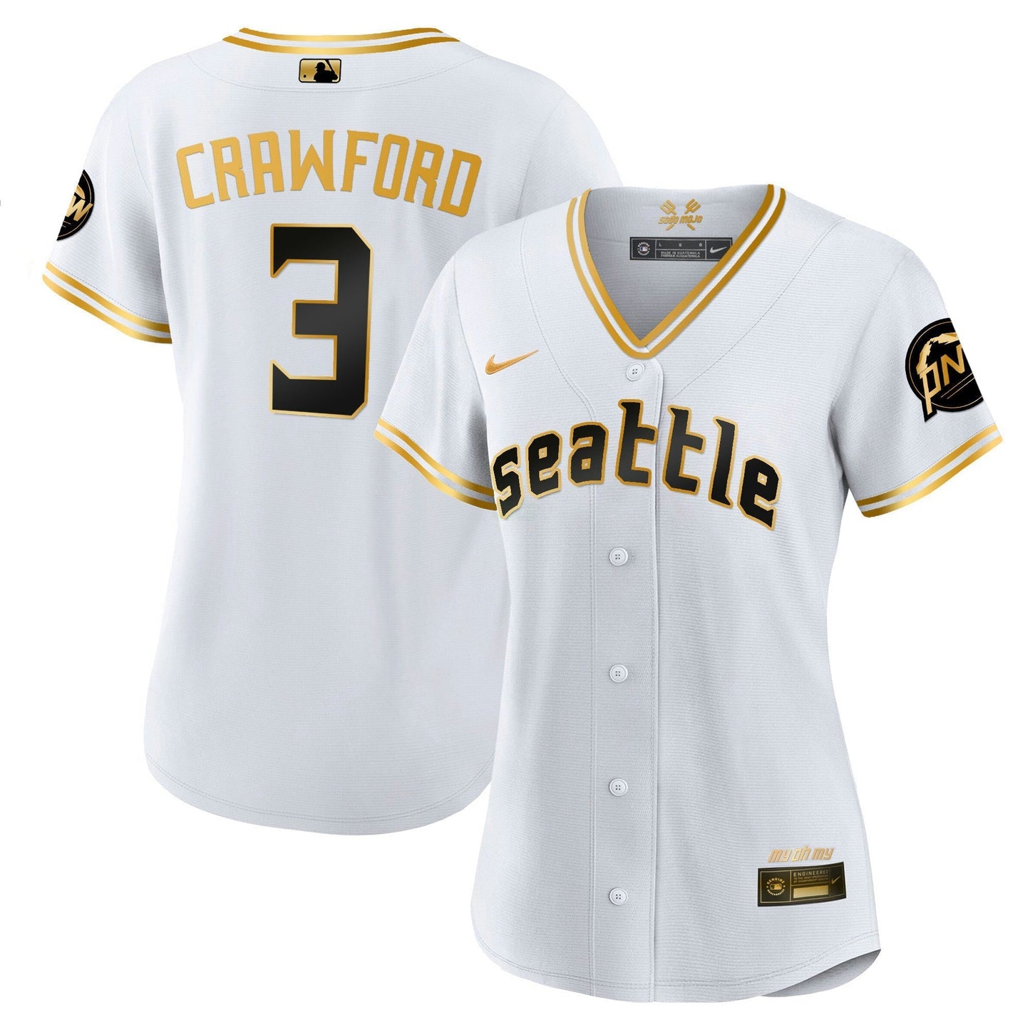 Camisa MLB Women’s Seattle 2023 City Connect Dourada Jersey