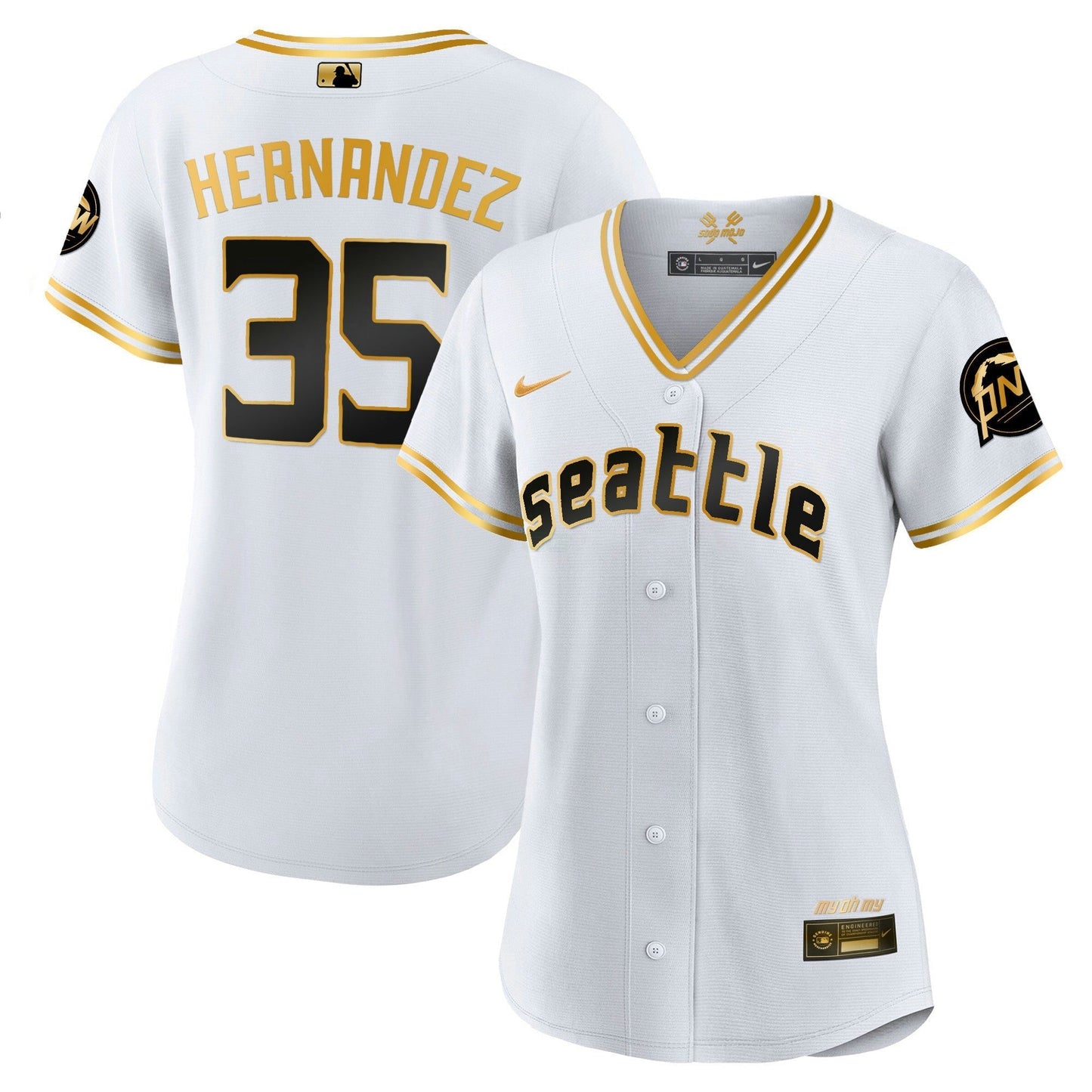 Camisa MLB Women’s Seattle 2023 City Connect Dourada Jersey