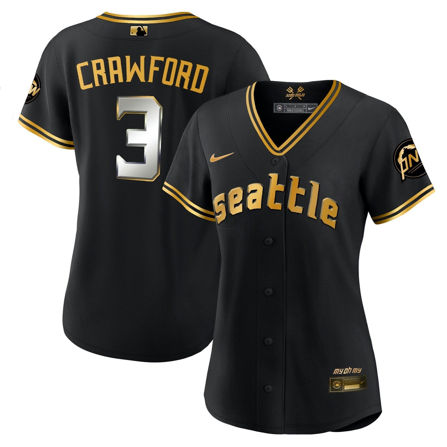 Camisa MLB Women’s Seattle 2023 City Connect Dourada Jersey