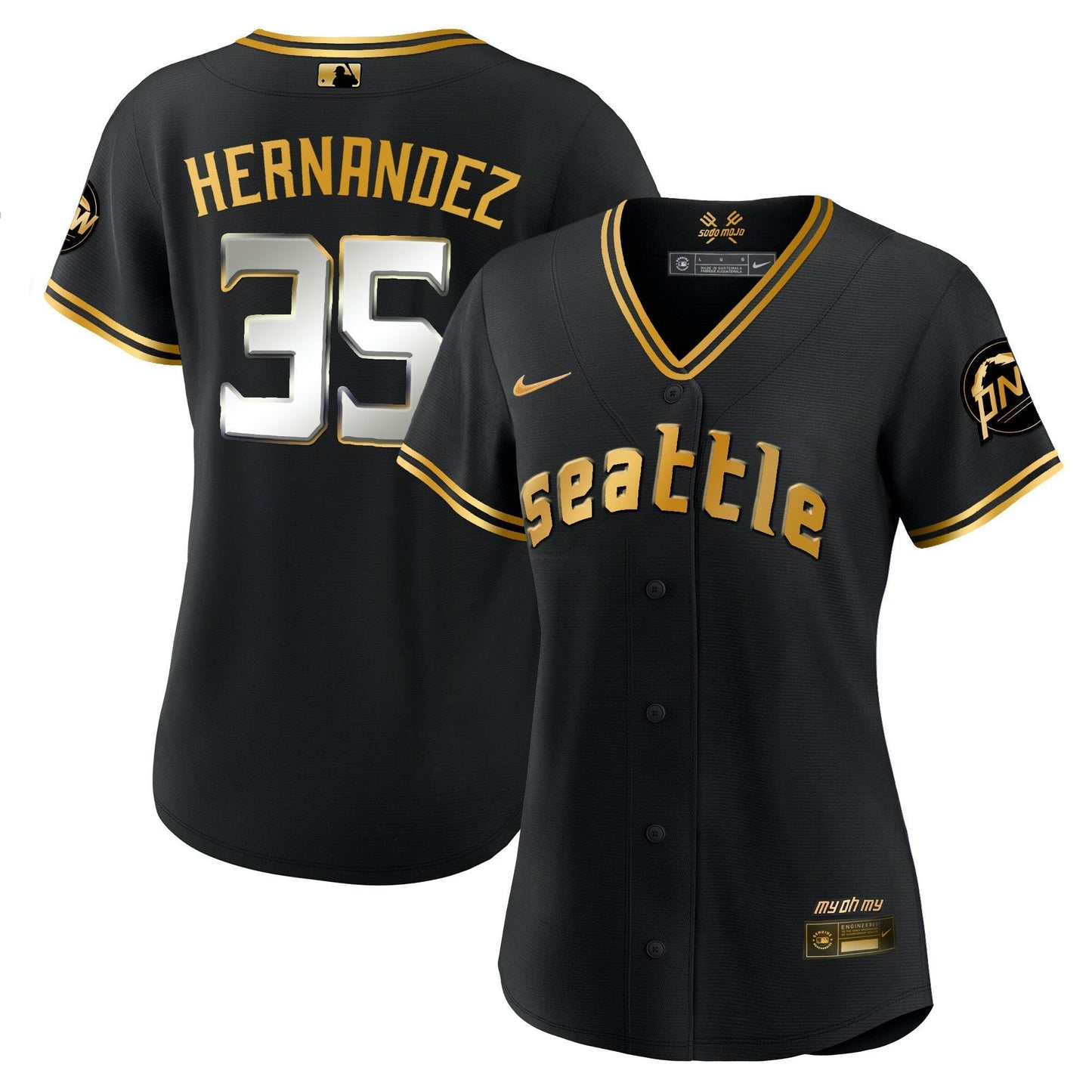 Camisa MLB Women’s Seattle 2023 City Connect Dourada Jersey