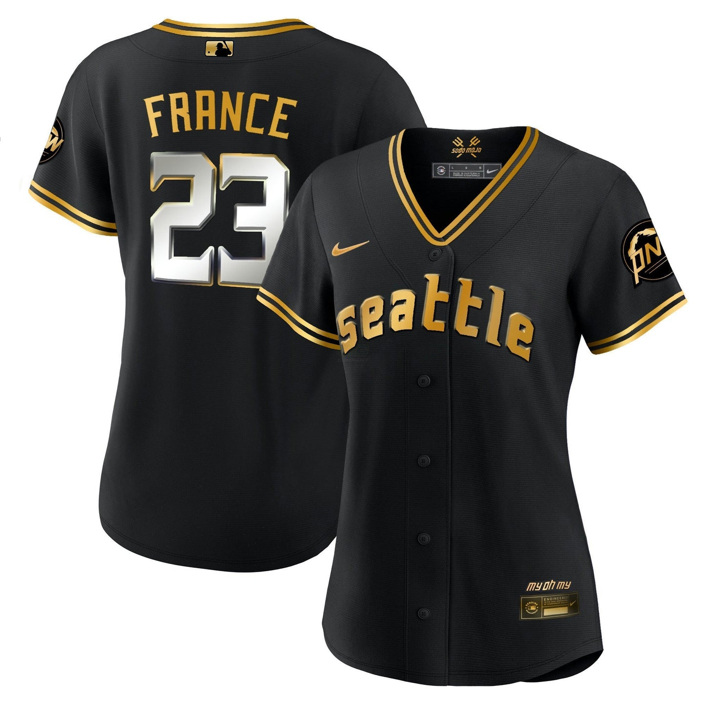 Camisa MLB Women’s Seattle 2023 City Connect Dourada Jersey