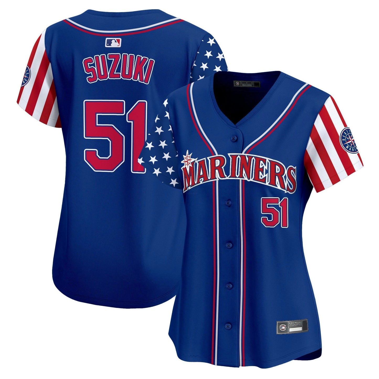 Camisa MLB Women’s Seattle 2025 Independence Day Vapor Premier Limited Jersey