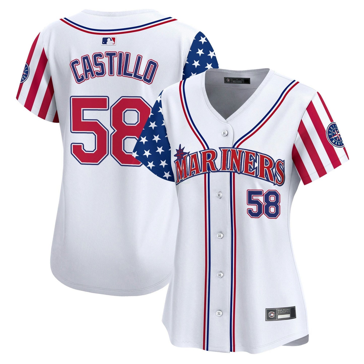 Camisa MLB Women’s Seattle 2025 Independence Day Vapor Premier Limited Jersey