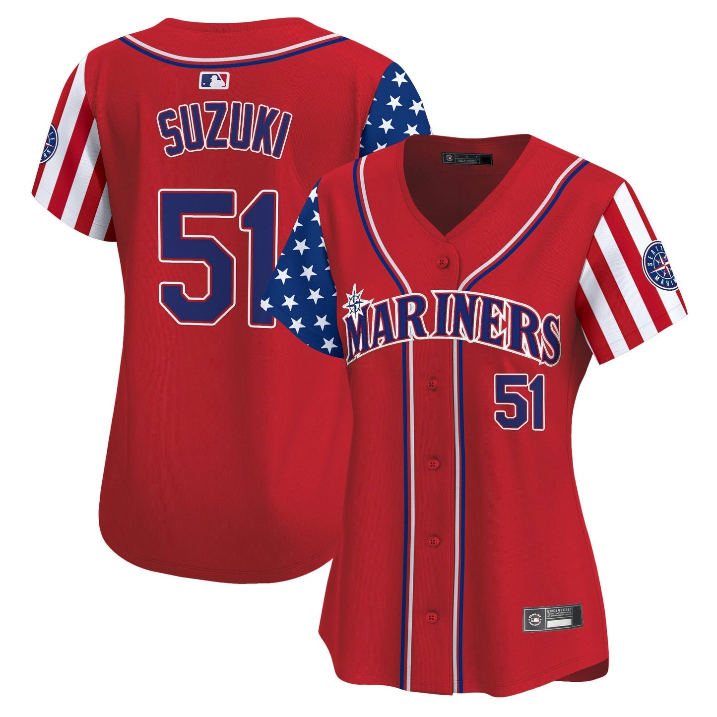 Camisa MLB Women’s Seattle 2025 Independence Day Vapor Premier Limited Jersey