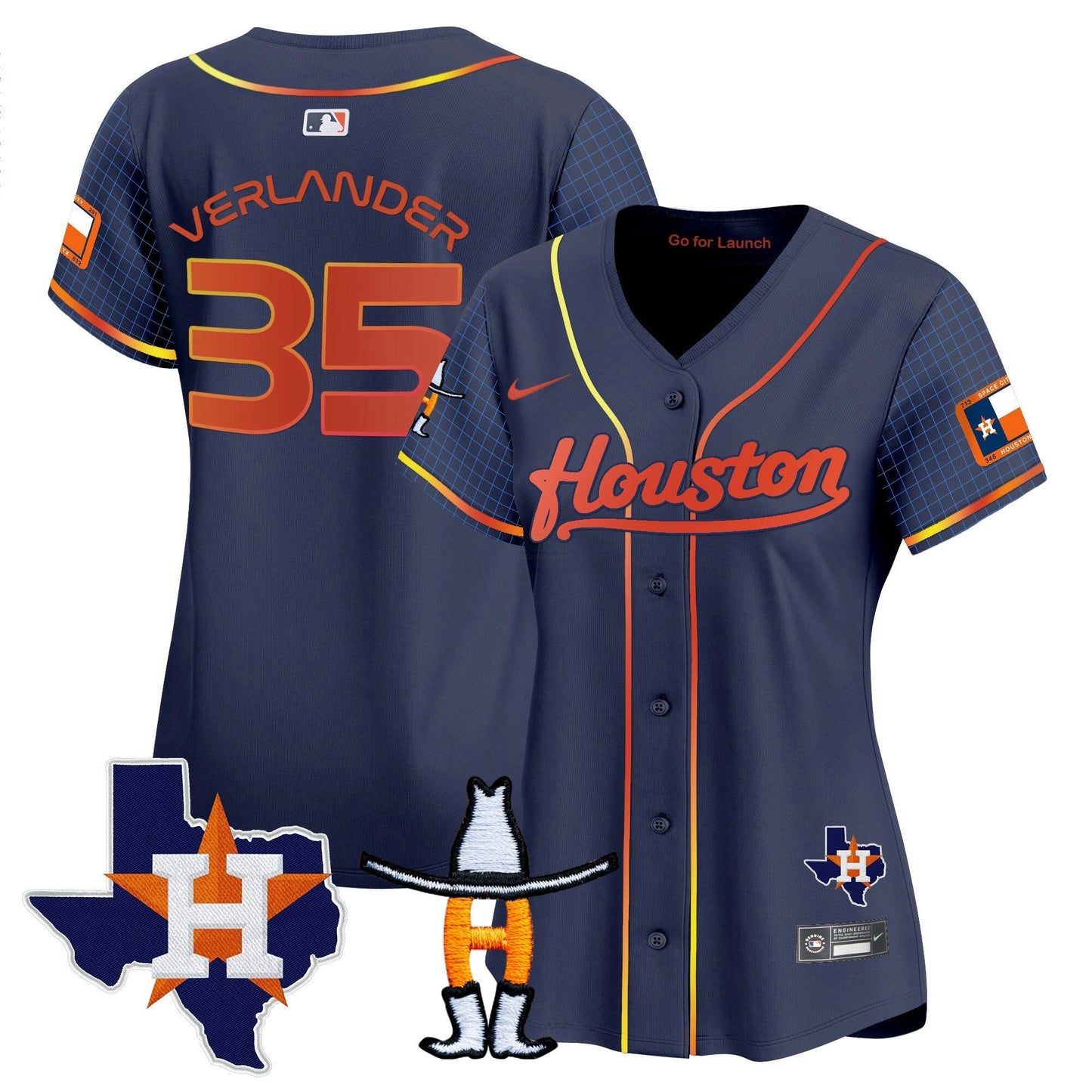 Camisa MLB Women’s Space City Houston Rodeo Patch Vapor Premier Limited Jersey