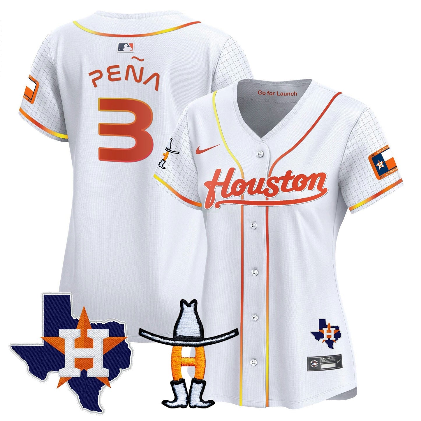 Camisa MLB Women’s Space City Houston Rodeo Patch Vapor Premier Limited Jersey