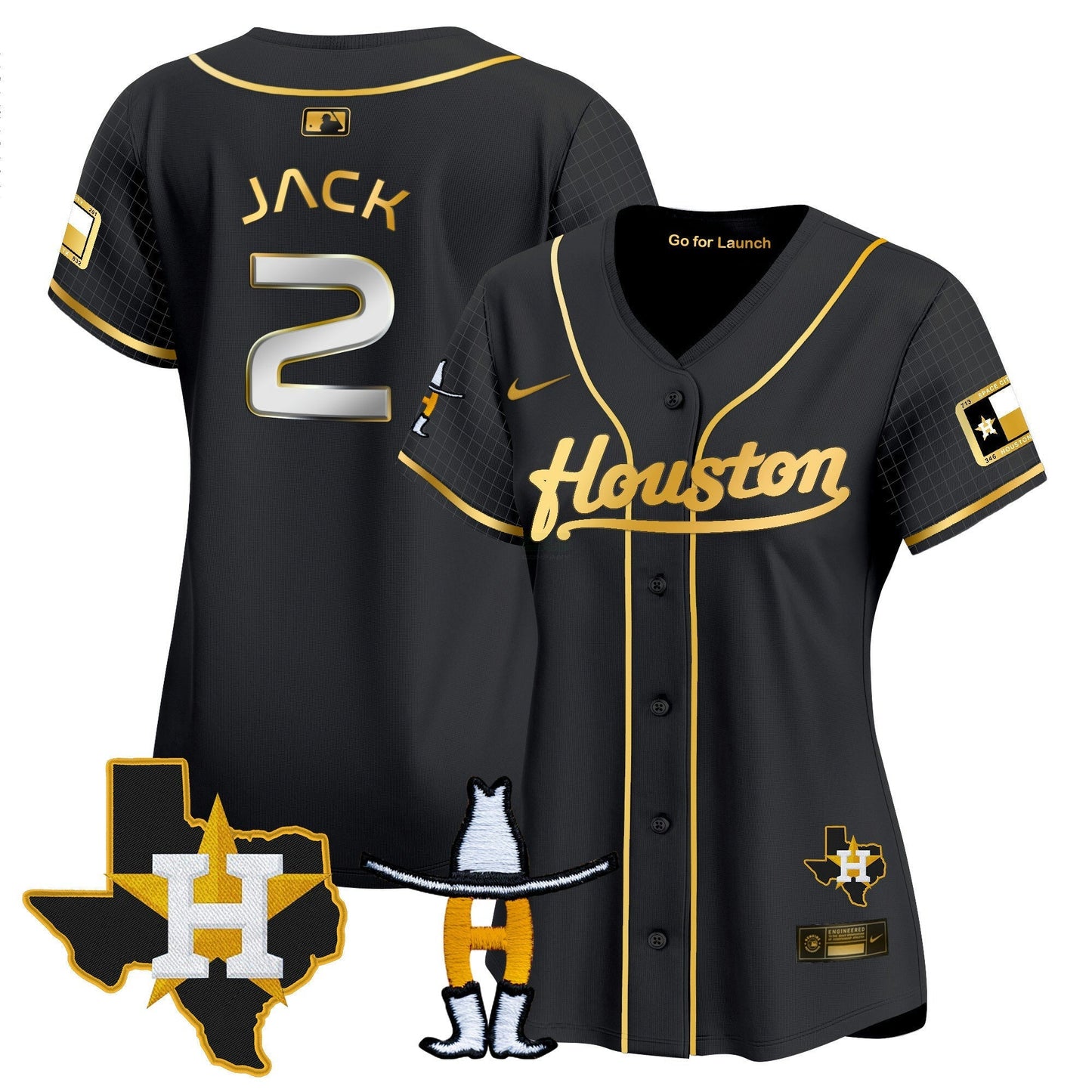 Camisa MLB Women’s Space City Houston Rodeo Patch Vapor Premier Limited Jersey