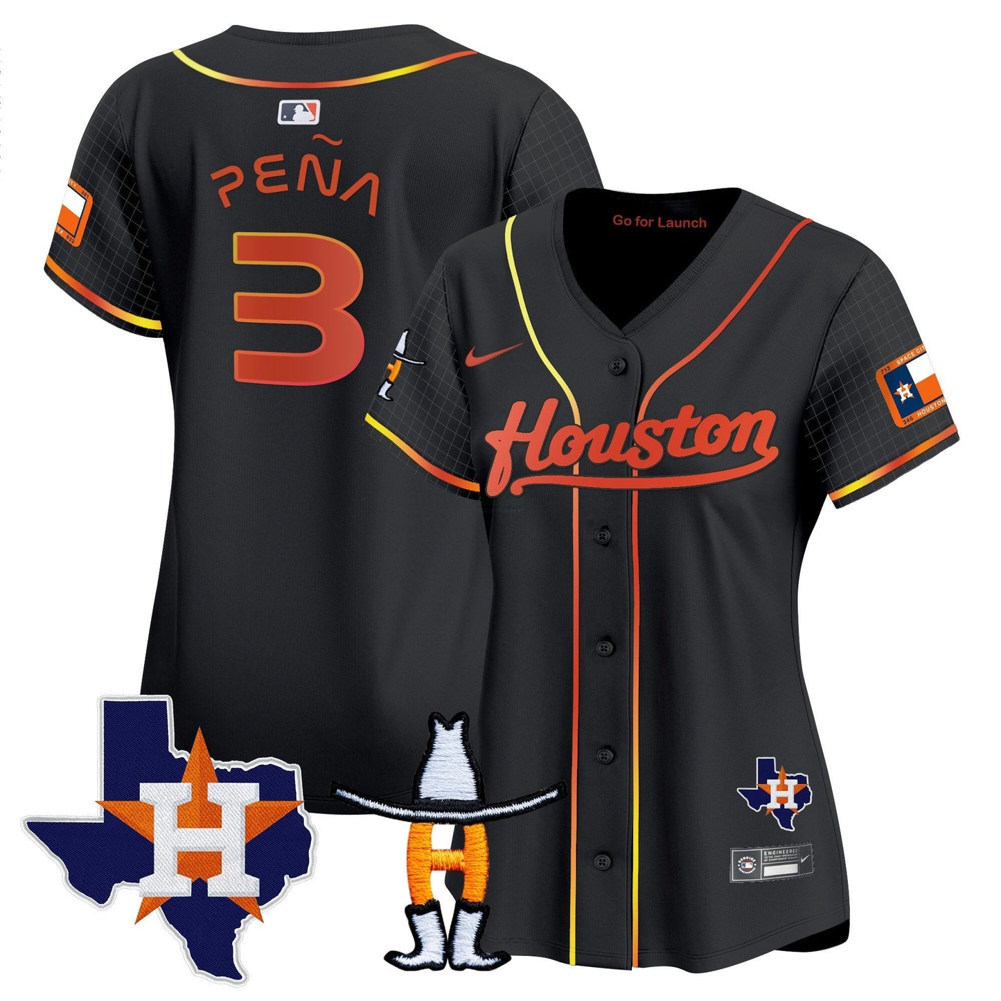 Camisa MLB Women’s Space City Houston Rodeo Patch Vapor Premier Limited Jersey